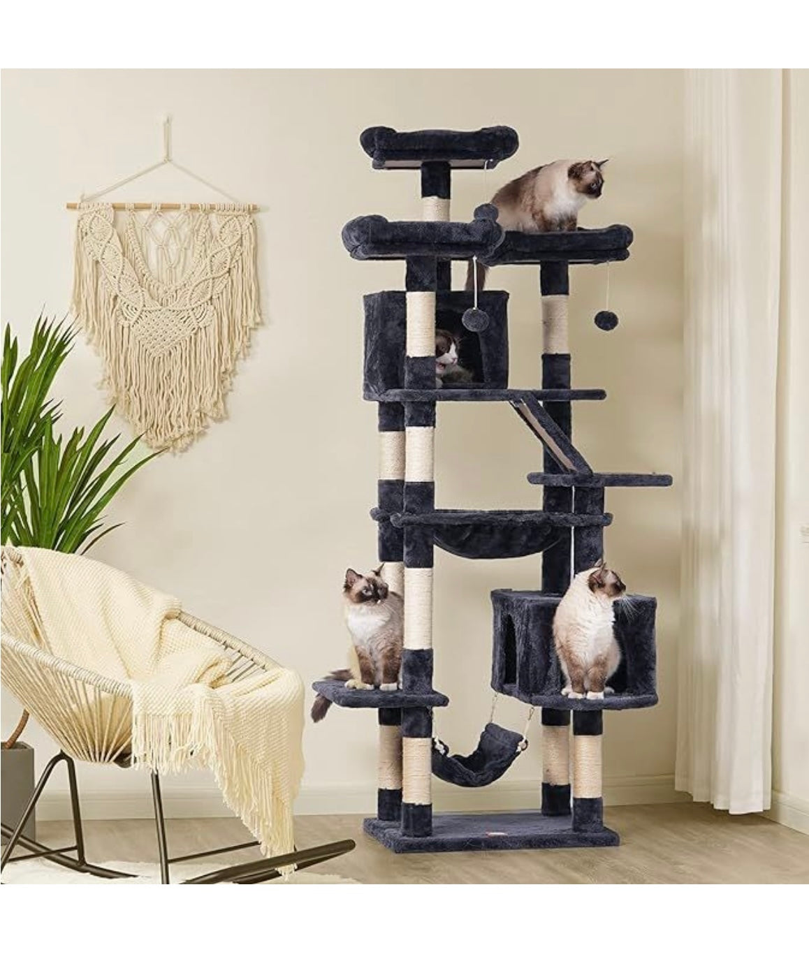 188 cm Cat Scratch Post - Cat Tree – Cat Tower