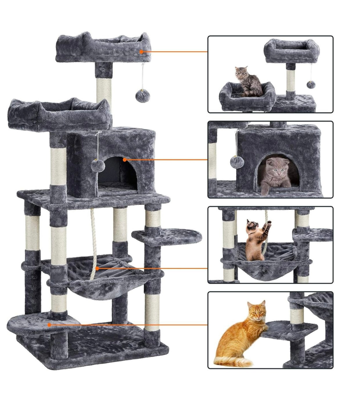 150 cm Cat Scratch Post - Cat Tree – Cat Tower