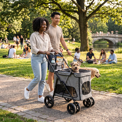 Large Foldable Dog Stroller - Pet Pram