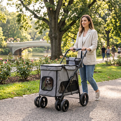 Large Foldable Dog Stroller - Pet Pram