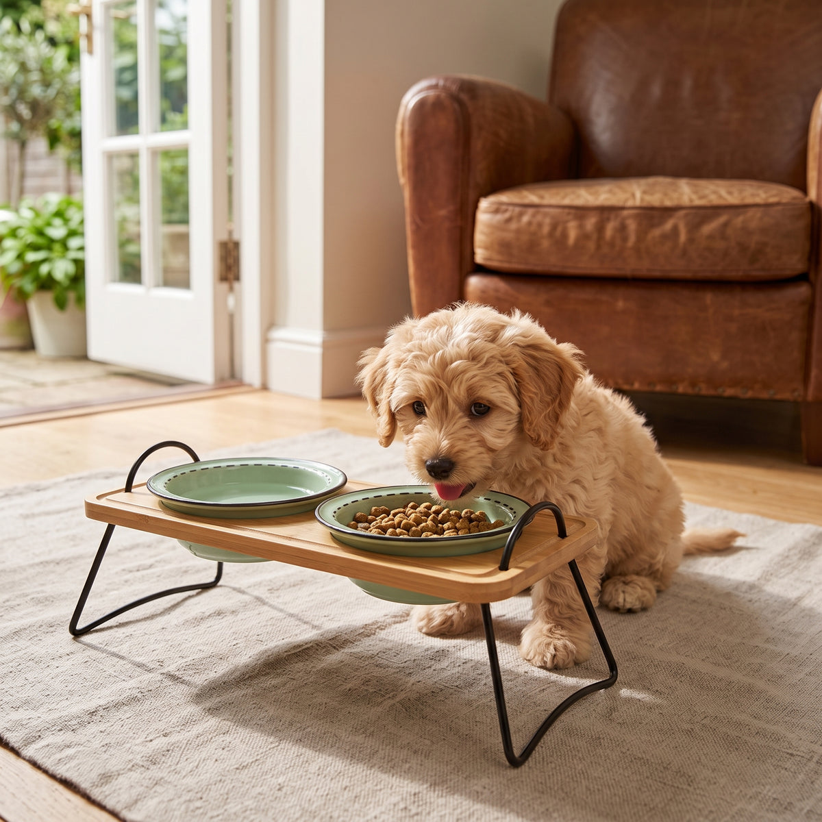 Elevated Double Pet Feeder
