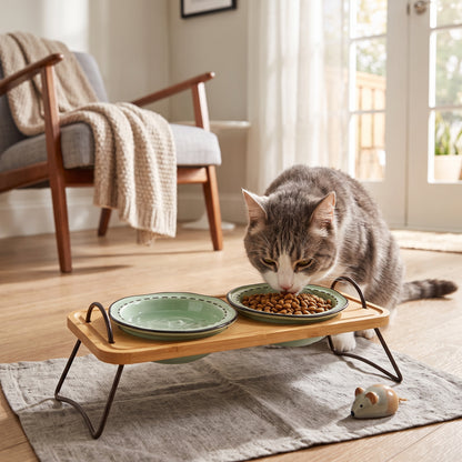 Elevated Double Pet Feeder