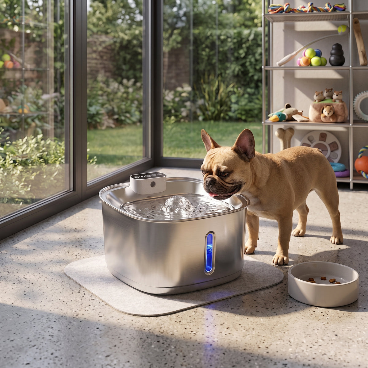 Smart Stainless Steel Pet Water Fountain with Filter