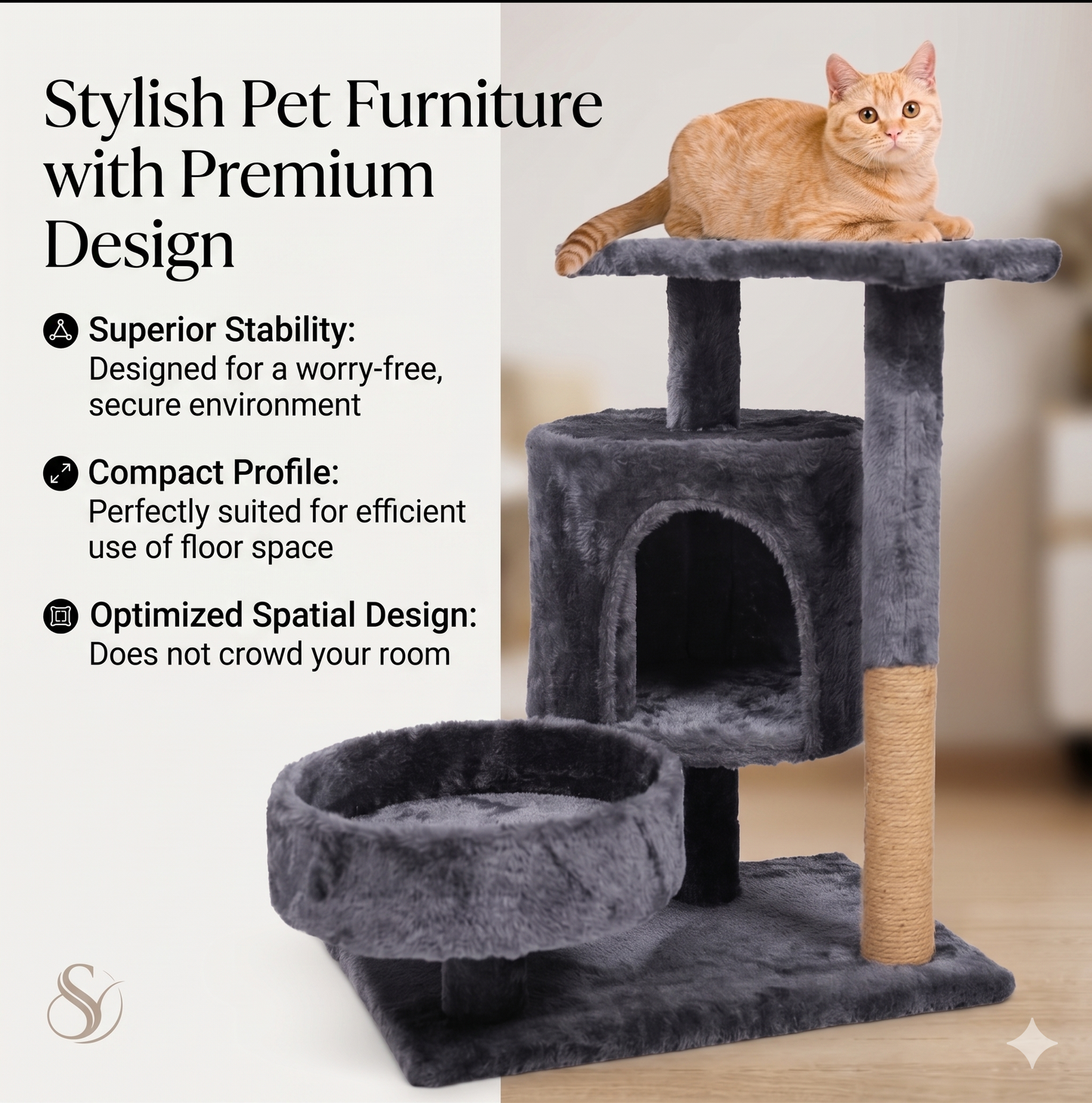 53 cm Cat Scratch Post - Cat Tree – Cat Scratch Post