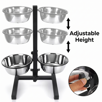 Pace Height-Adjustable Pet Feeder