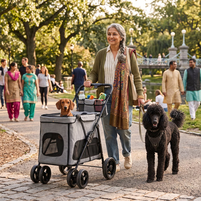 Large Foldable Dog Stroller - Pet Pram