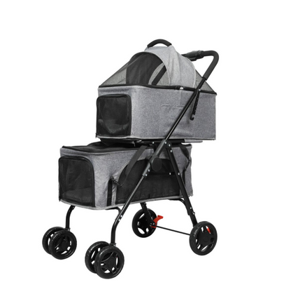 Pet Pram - Detachable Carrier - Pet Stroller