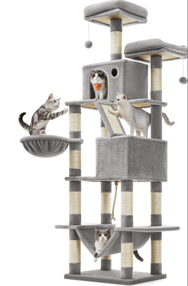 Premium Paws 220 cm Extra Large Cat Scratch Post Cat Tree Cat To