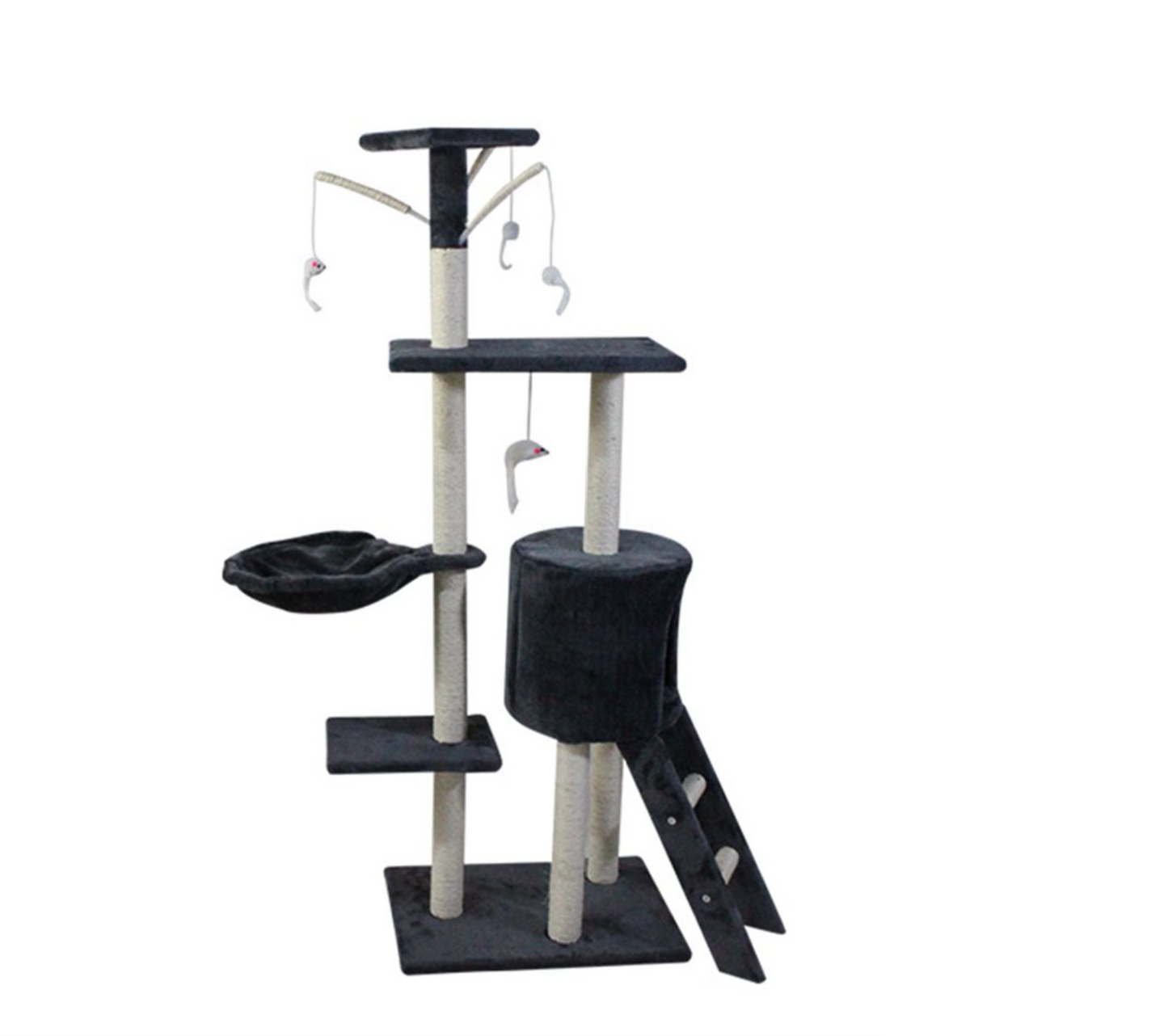 138 cm Multi-Level Cat Tree – Scratching Post & Play Tower