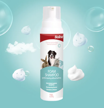 Bioline - Waterless Foam Shampoo for Cats & Dogs