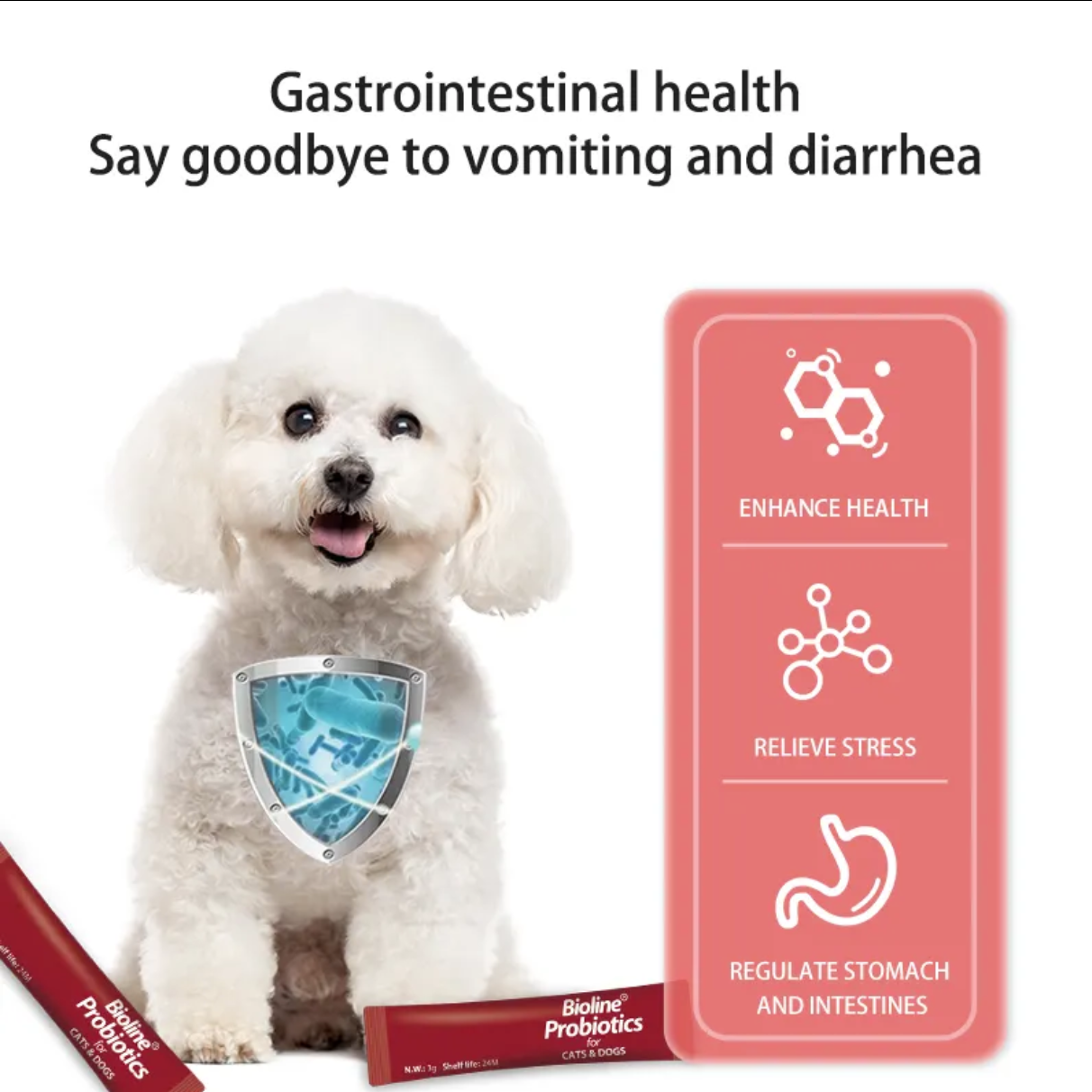 Bioline - Probiotics for Cats & Dogs (10 x 3g Sachets)
