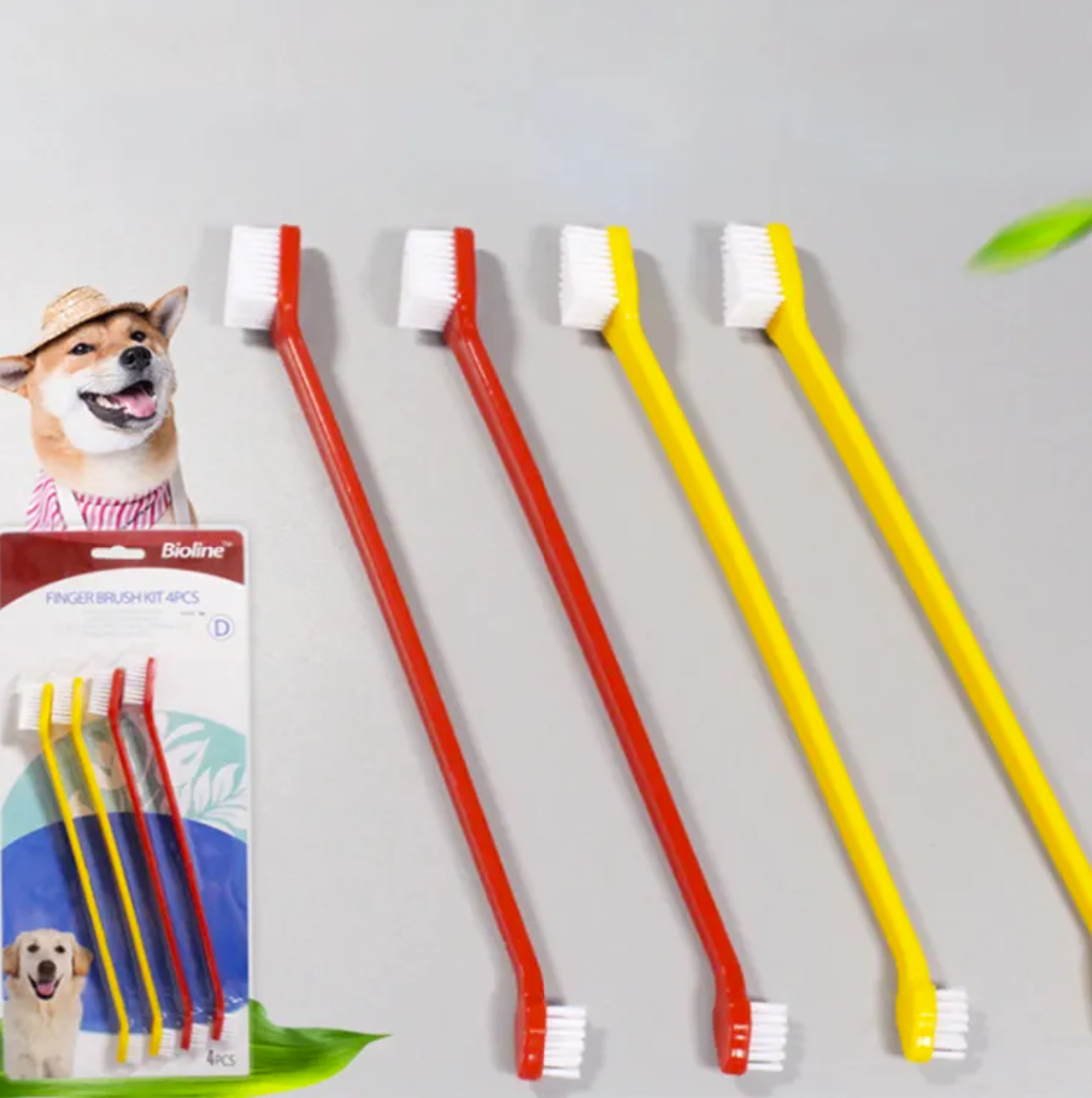 Premium Paws – Bioline - Toothbrush Kit – 4-Piece Set