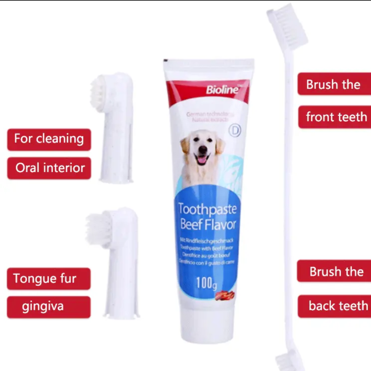 Premium Paws – Bioline - Dental Care Set – Beef Flavor – 100g