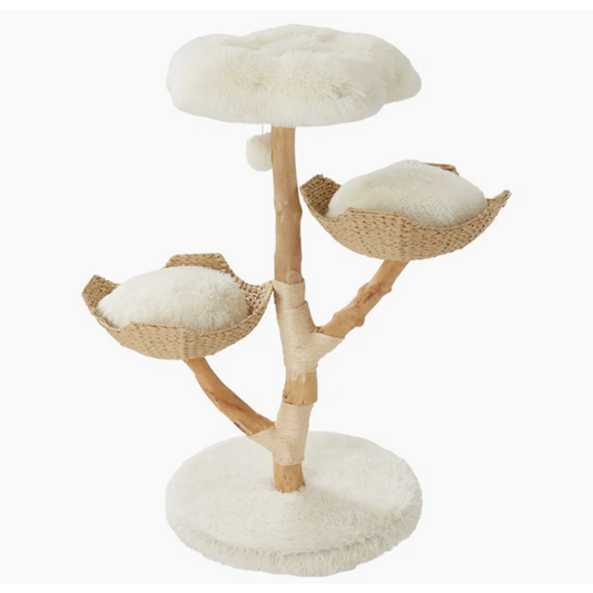 Solid Wood 125cm Large Cat Tree - Cat Scratch Post