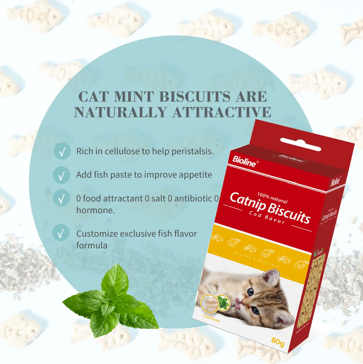 Bioline Catnip Biscuits (80g)
