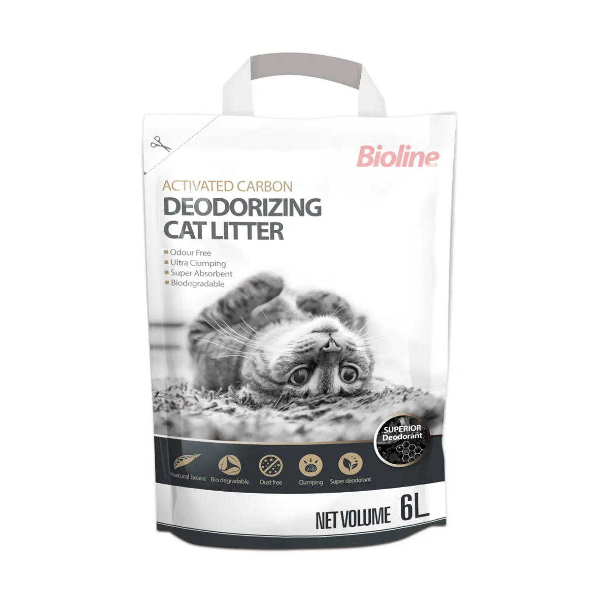 Bioline - Activated Carbon Deodorizing Clumping Cat Litter