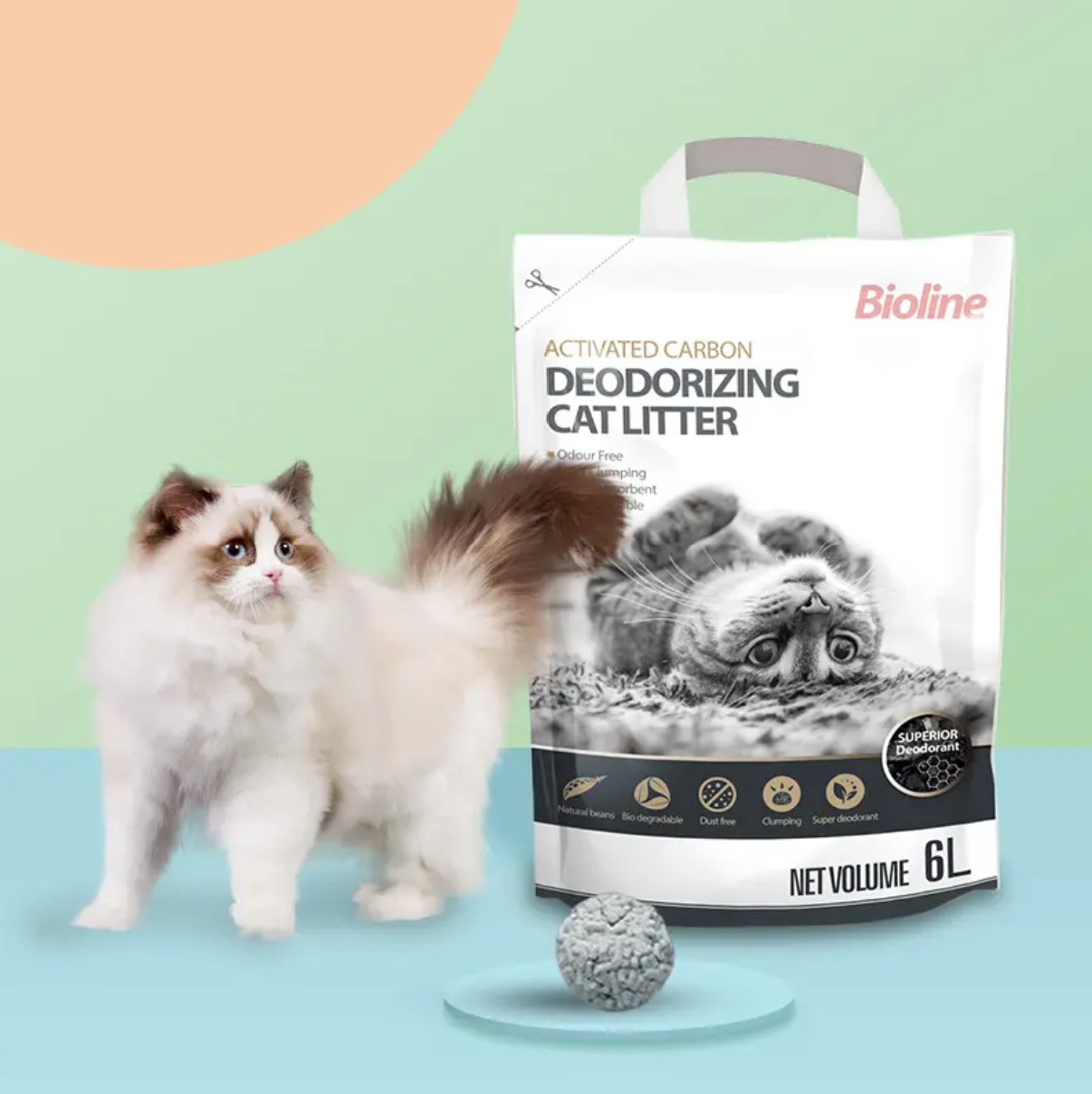 Bioline - Activated Carbon Deodorizing Clumping Cat Litter