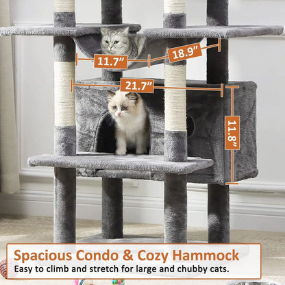 185 cm Cat Scratch Post - Cat Tree - Cat Tower