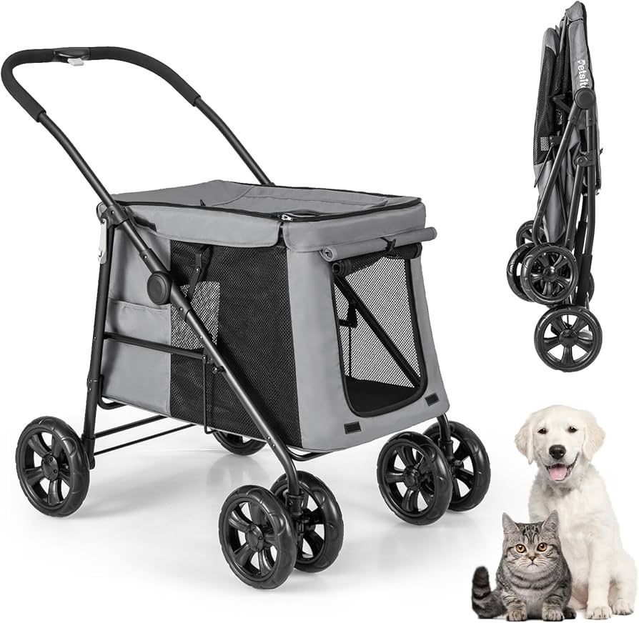 Large Foldable Dog Stroller - Pet Pram