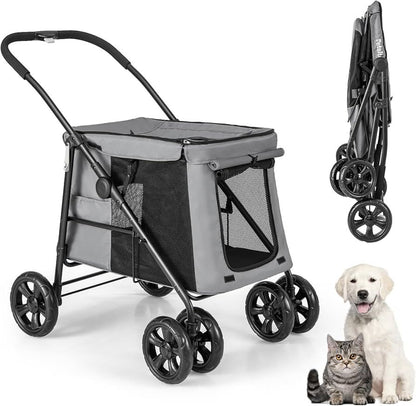 Large Foldable Dog Stroller - Pet Pram