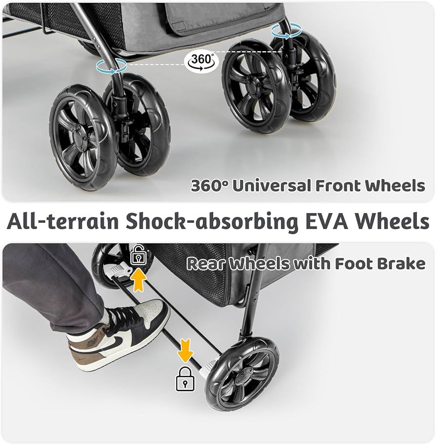 Large Foldable Dog Stroller - Pet Pram
