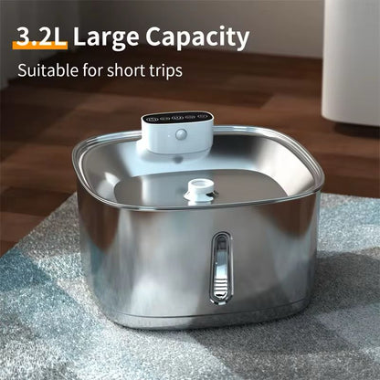 Smart Stainless Steel Pet Water Fountain with Filter