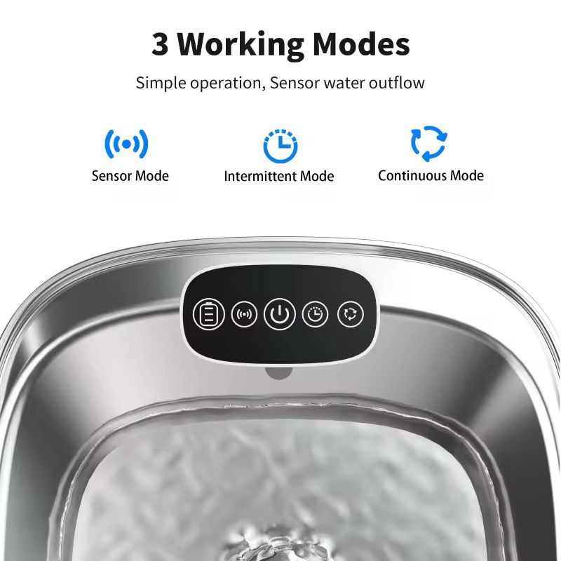 Smart Stainless Steel Pet Water Fountain with Filter