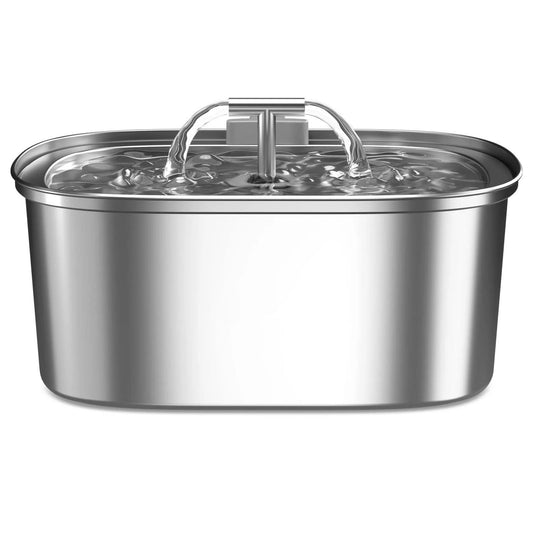 Premium Paws - Stainless Steel Pet Water Fountain with Filter