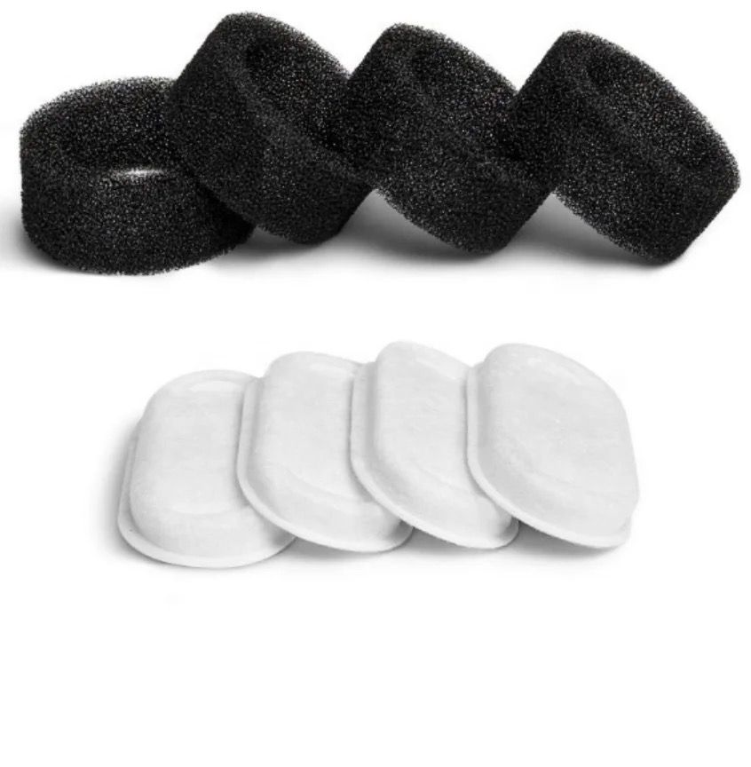 4-Pack Replacement Filters & Sponges for Pet Water Fountains