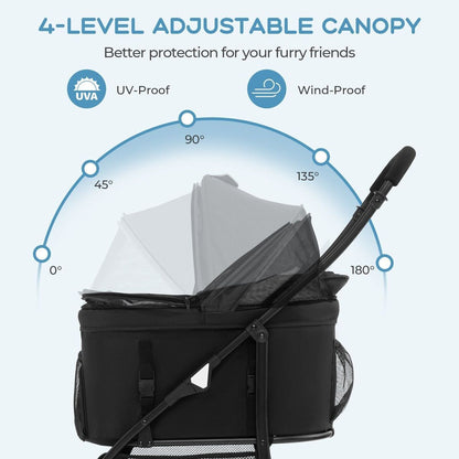 Detachable Pet Stroller - Pet Pram – Multifunctional Pet Cart
