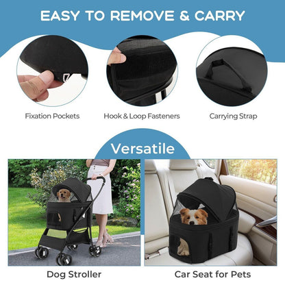 Detachable Pet Stroller - Pet Pram – Multifunctional Pet Cart