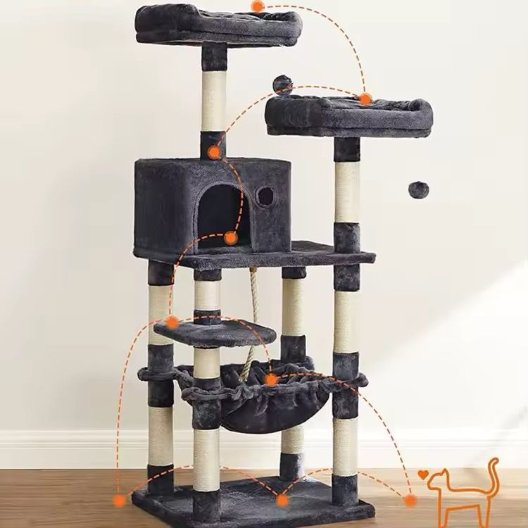 143 cm Cat Scratch Post - Cat Tree – Cat Tower