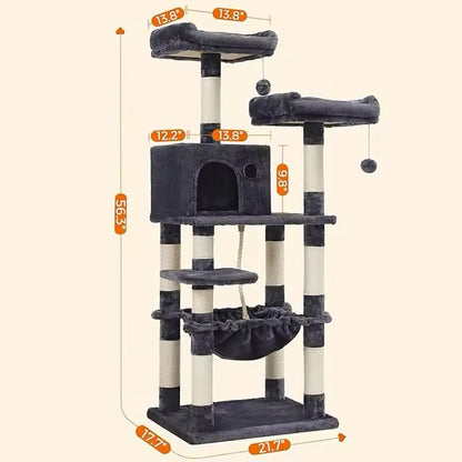 143 cm Cat Scratch Post - Cat Tree – Cat Tower