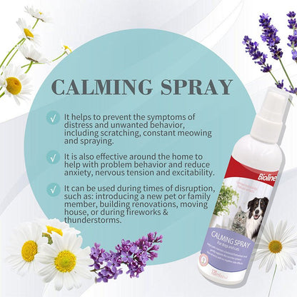 Bioline Calming Spray for Cats & Dogs (120ml)