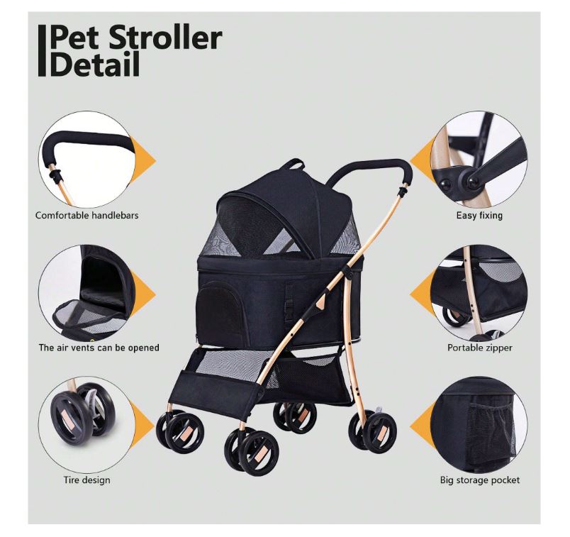 Detachable Pet Stroller - Pet Pram – Multifunctional Pet Cart