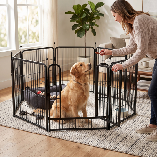 Heavy-Duty Foldable Pet Playpen