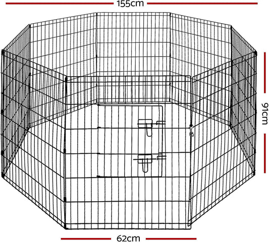 Foldable Pet Playpen with Secure Gate