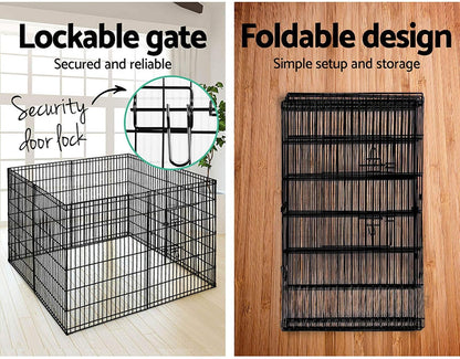 Foldable Pet Playpen with Secure Gate