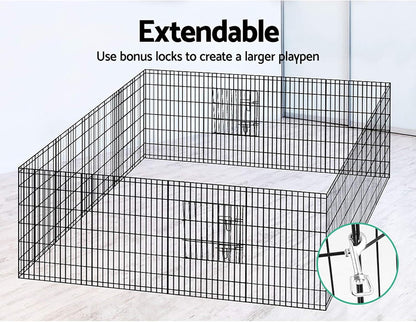 Foldable Pet Playpen with Secure Gate