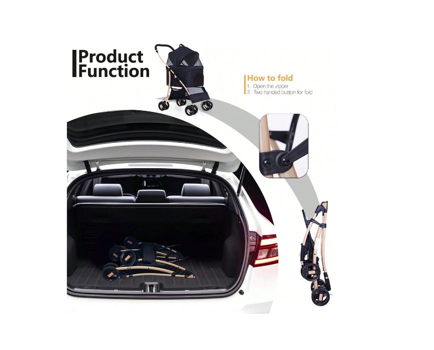 Detachable Pet Stroller - Pet Pram – Multifunctional Pet Cart