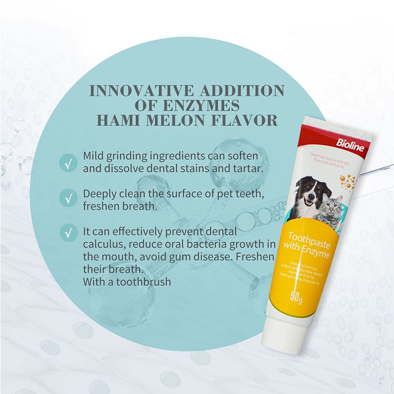 Premium Paws – Bioline - Enzyme Toothpaste Set – Melon Flavor – 50g