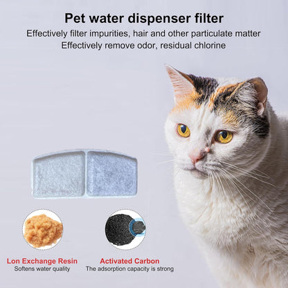 Replacement Filters for Smart Stainless Steel Pet Water Fountain (Pack of 6)