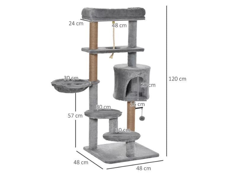 120 cm Cat Scratch Post - Cat Tree - Cat Tower